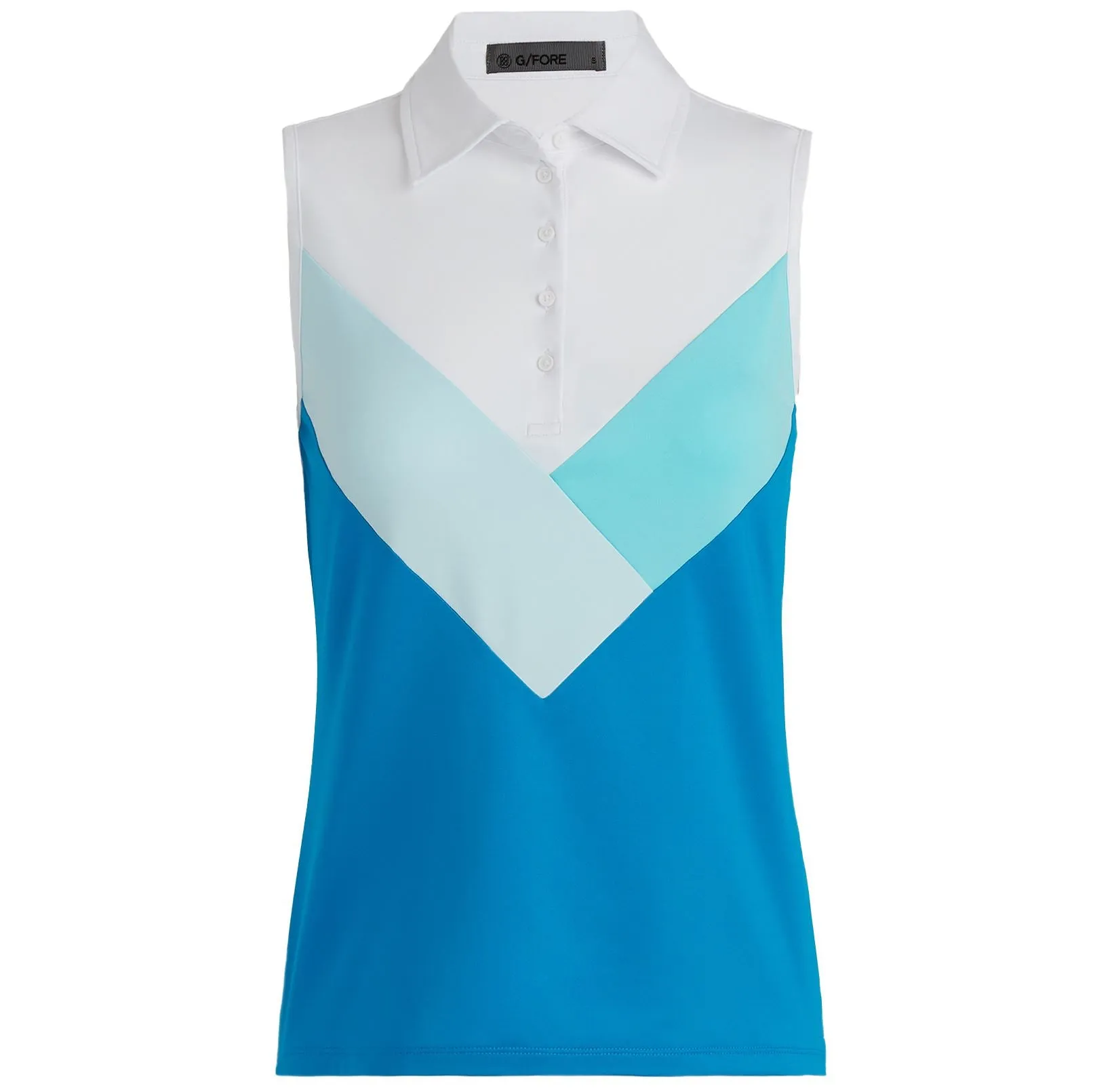 Womens Multi Tech Jersey Sleeveless Polo Snow White - SS24