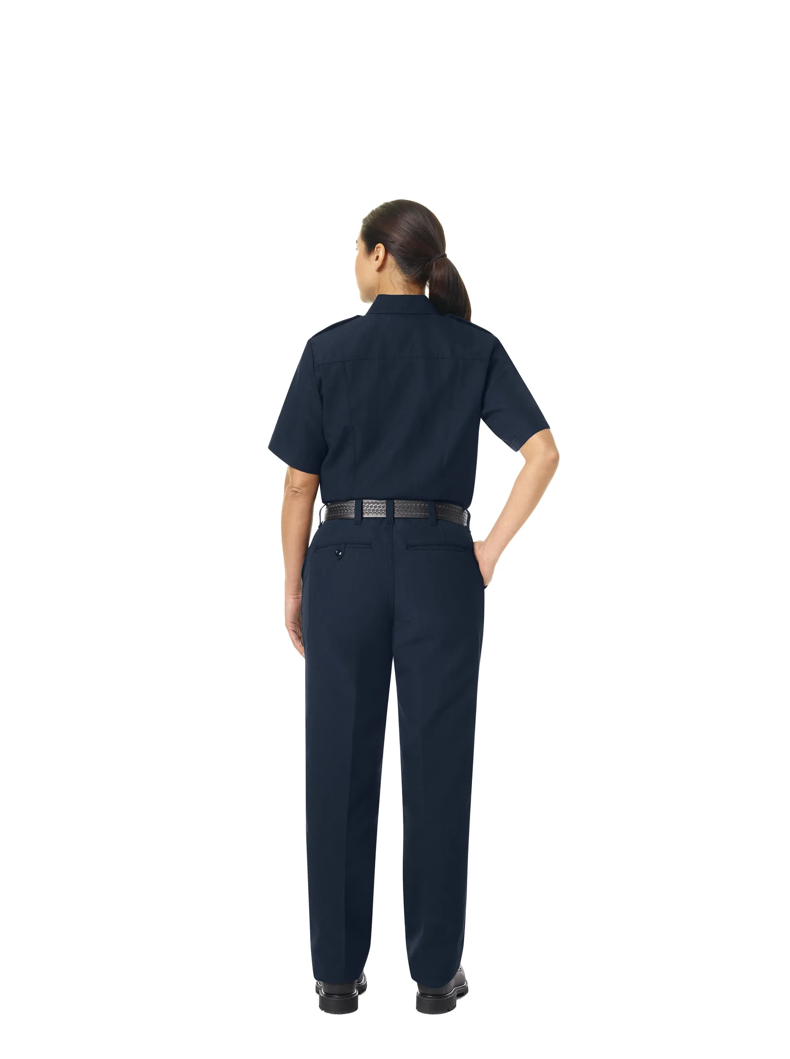 WORKRITE WOMEN'S CLASSIC SHORT SLEEVE FIRE CHIEF SHIRT - MIDNIGHT NAVY