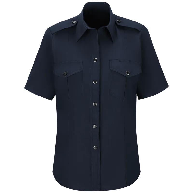 WORKRITE WOMEN'S CLASSIC SHORT SLEEVE FIRE CHIEF SHIRT - MIDNIGHT NAVY