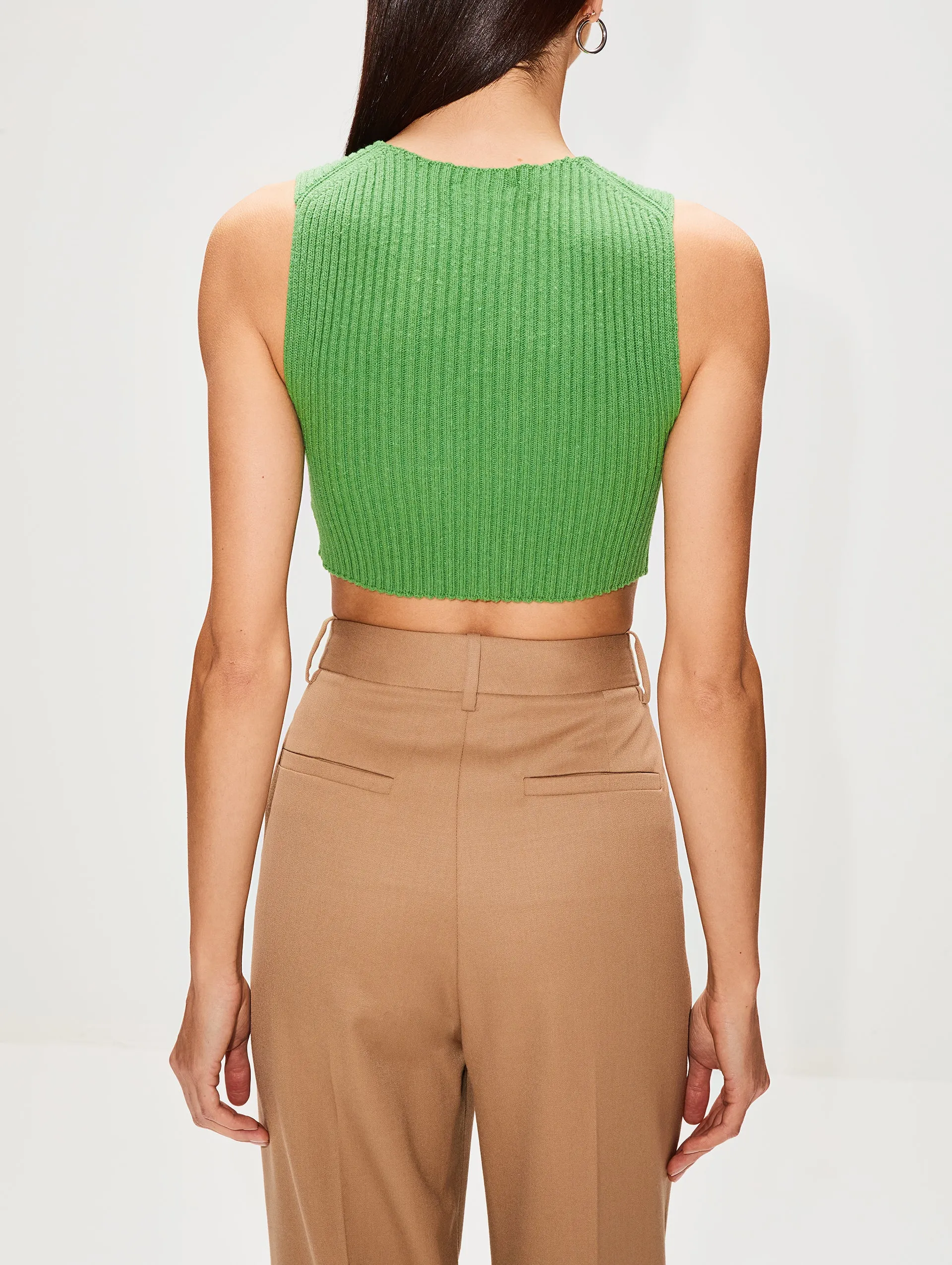 Zipper Cropped Top